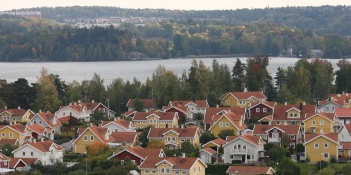 Villaområde, stor potential för solceller